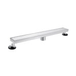 304 Stainless Streamline Linear Shower Drain With Flange D-01