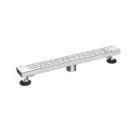 Best Wave Pattern Black Linear Drain Shower D-L01