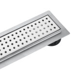 Dots Pattern Horizontal Outlet Linear Shower Drain A-08 - Image 4
