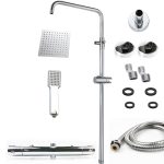 Ceiling Rainfall Faucet Set with 2 Shower Head System - Image 2