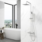 Ceiling Rainfall Faucet Set with 2 Shower Head System - Image 7