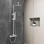 8 inch Rain Shower System with Full Body Jets Sprays, Ceiling Brass Shower Faucet Set - Image 3